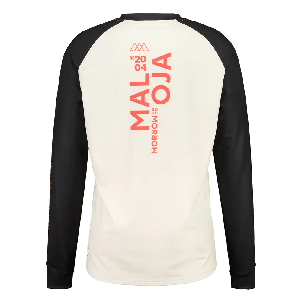Maloja Gaderm Langermet Trøye, Glacier milk multi, M
