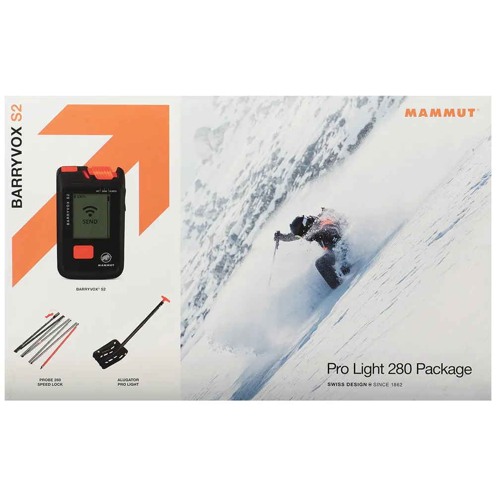 Mammut Barryvox S2 Pro Light 280 Skredsett, Black, One Size