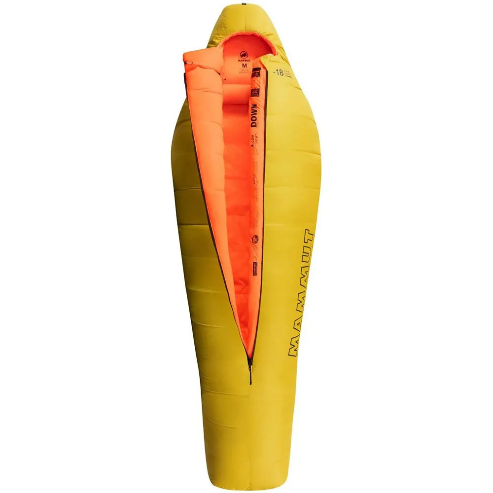 Mammut Comfort Down -18ºc Sovepose, Dandelion, Central Zipper Mammut Comfort Down -18ºc Sovepose, Dandelion, Central Zipper