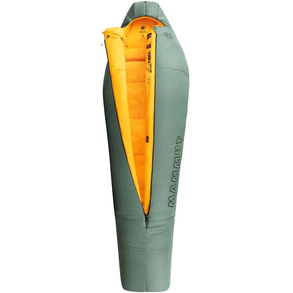 Mammut Comfort Fiber -15ºc Sovepose, Deep cypress, Central Zipper