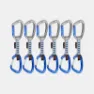 Mammut Crag Keylock Wire 10 cm Indicator 6-Pack Quickdraws, Straight gate / wire gate / silver, 10cm