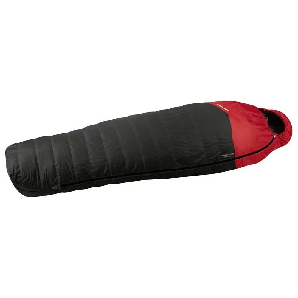 Mammut Nordic Down 180 Sovepose, Graphite / fire, Right Zipper