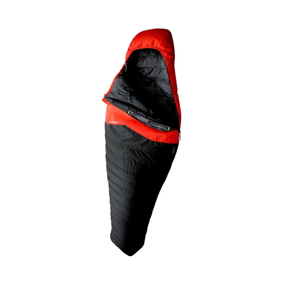 Mammut Nordic Down 195 Sovepose, Graphite / fire, Left Zipper Mammut Nordic Down 195 Sovepose, Graphite / fire, Left Zipper