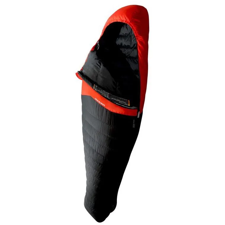 Mammut Nordic Spring 195 Sovepose, Graphite / fire, Left Zipper Mammut Nordic Spring 195 Sovepose, Graphite / fire, Left Zipper
