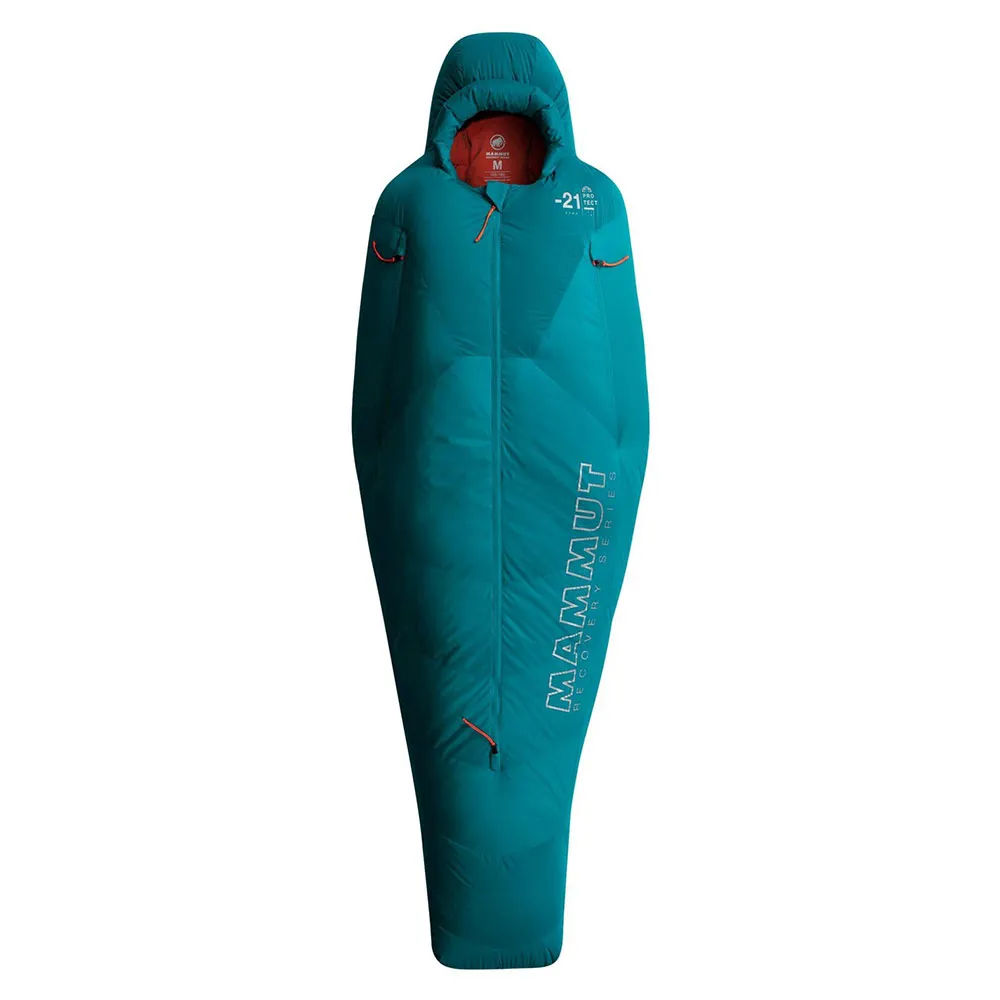 Mammut Protect Down-21c Sovepose For Kvinner, Petrol, Central Zipper