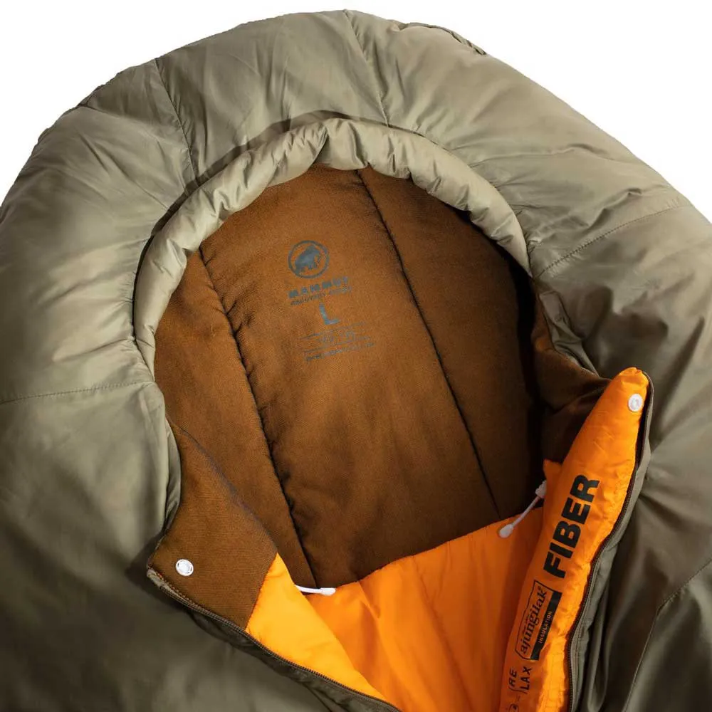 Mammut Relax Fiber 0ºc Sovepose, Olive, Central Zipper Mammut Relax Fiber 0ºc Sovepose, Olive, Central Zipper