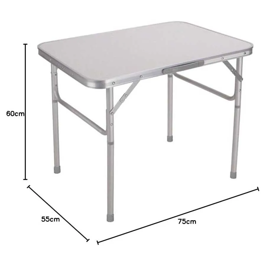 Marbueno Summer 10013 D25 75x55x25/60 Cm Høydejusterbart Sammenleggbart Campingbord unisex, Assorted, 75 x 55 x 25/60cm
