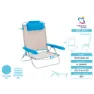 Marbueno Summer 10172 61x68x82 Cm Aluminium Multiposisjons Sammenleggbar Stol unisex, Beige / blue, 61 x 68 x 82cm