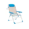 Marbueno Summer 10174 67x66x99 Cm Aluminium Multiposisjons Sammenleggbar Stol unisex, Beige / blue, 67 x 66 x 99cm
