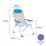 Marbueno Summer 10174 67x66x99 Cm Aluminium Multiposisjons Sammenleggbar Stol unisex, Beige / blue, 67 x 66 x 99cm
