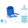 Marbueno Summer 10243 61x68x82 Cm Aluminium Multiposisjons Sammenleggbar Stol unisex, Blue, 61 x 68 x 82cm