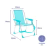 Marbueno Summer 10307 53x56x78 Cm Sammenleggbar Stol I Aluminium unisex, Aquamarine, 53 x 56 x 78cm