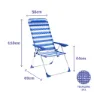 Marbueno Summer 10316 69x58x110 Cm Aluminium Multiposisjons Sammenleggbar Stol unisex, White / blue, 69 x 58 x 110cm