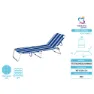 Marbueno Summer 10364 187x58x24 Cm Sammenleggbar Solseng unisex, Blue / white, 187 x 58 x 24cm