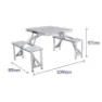 Marbueno Summer 10439 Folding With 2 Benches Set Bord, Grey, 136 x 85 x 67cm