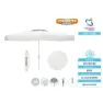 Marbueno Summer Aluminium Parasoll Med Høyde 10184 Ø 300 Cm 250 Cm unisex, White, One Size