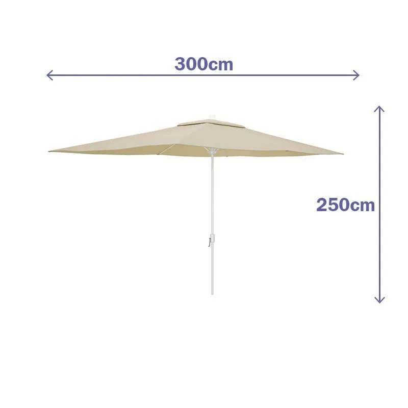 Marbueno Summer Aluminium Rund Parasoll Med Stanghøyde 200 Cm 35 Mm 300 Cm unisex, Beige, One Size