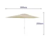 Marbueno Summer Aluminium Rund Parasoll Med Stanghøyde 200 Cm 35 Mm 300 Cm unisex, Beige, One Size