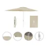 Marbueno Summer Aluminium Rund Parasoll Med Stanghøyde 200 Cm 35 Mm 300 Cm unisex, Beige, One Size