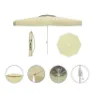 Marbueno Summer Aluminium Rund Parasoll Med Stangshøyde 270 Cm 35 Mm 240 Cm unisex, Beige, One Size