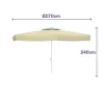 Marbueno Summer Aluminium Rund Parasoll Med Stangshøyde 270 Cm 35 Mm 240 Cm unisex, Beige, One Size