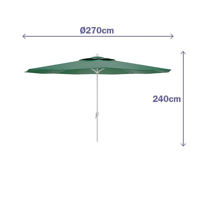 Marbueno Summer Stål Rund Parasoll Med Stanghøyde 270 Cm 35 Mm 240 Cm unisex