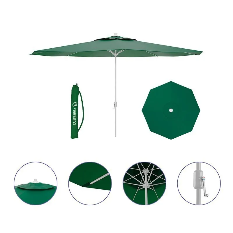 Marbueno Summer Stål Rund Parasoll Med Stanghøyde 300 Cm 35 Mm 250 Cm unisex, Green, One Size Marbueno Summer Stål Rund Parasoll Med Stanghøyde 300 Cm 35 Mm 250 Cm unisex, Green, One Size