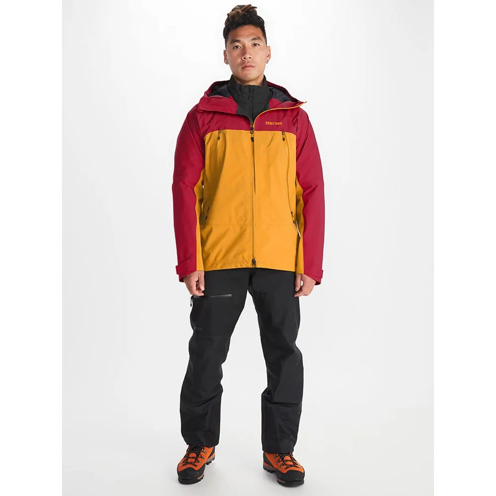Marmot Alpinist Goretex Jakke, Team red / golden sun