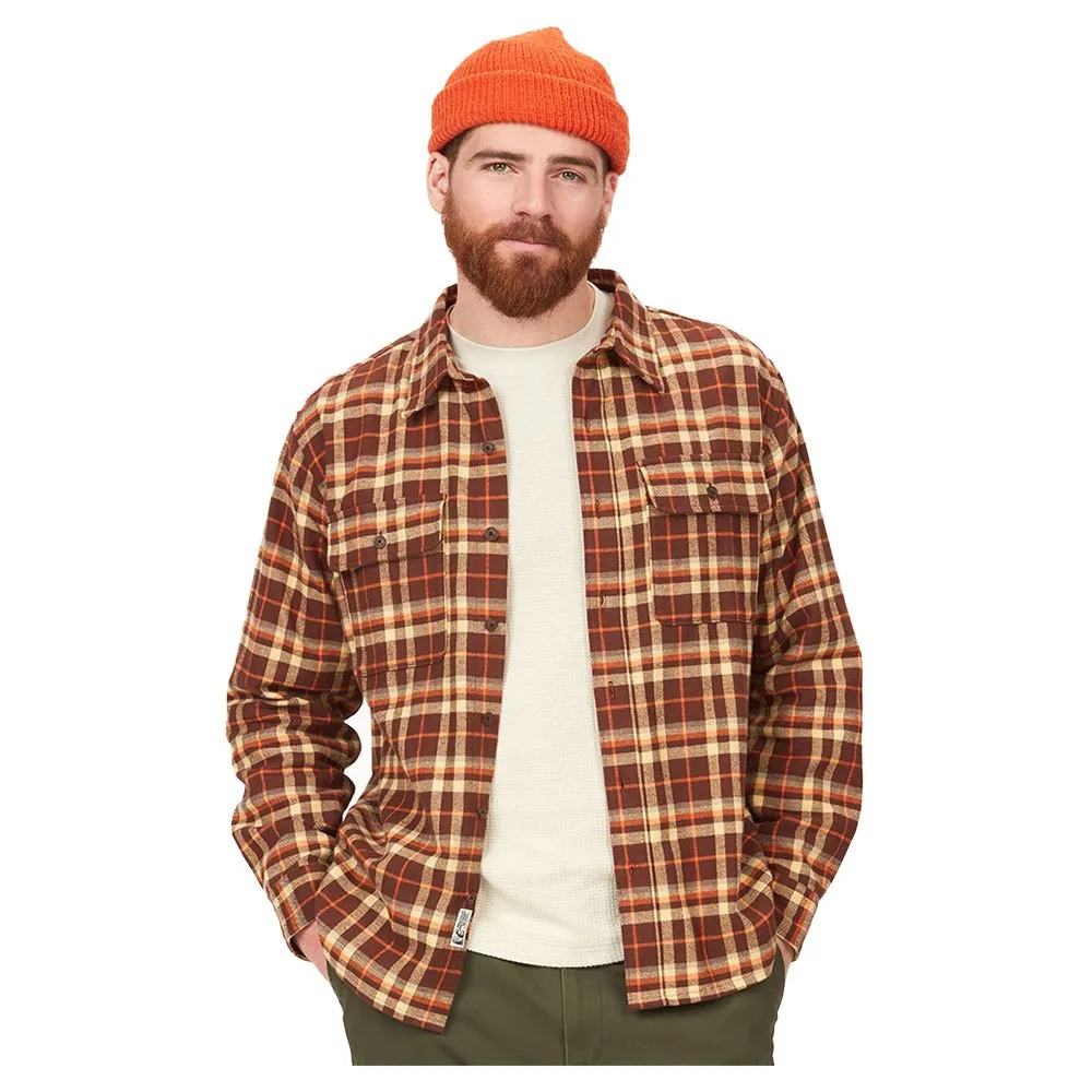 Marmot Doran Midweight Flannel Ls Skjorte Med Lange Ermer, Chocolate