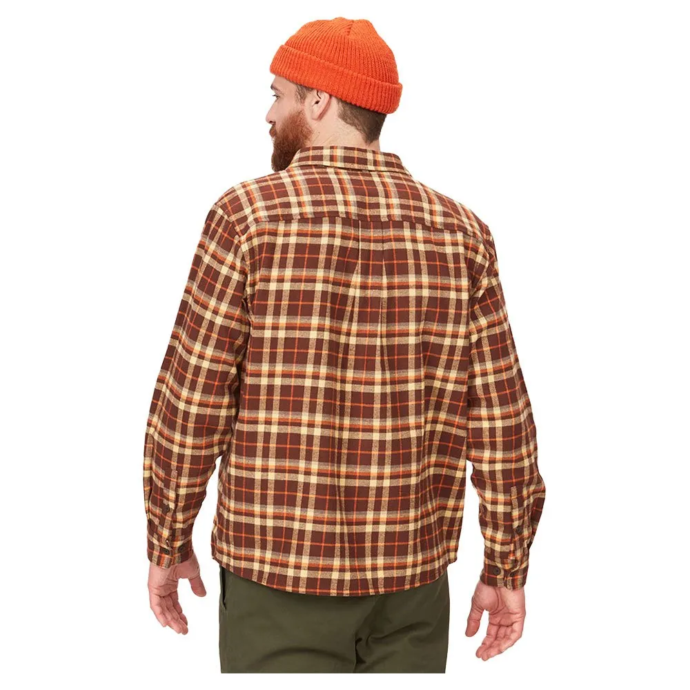 Marmot Doran Midweight Flannel Ls Skjorte Med Lange Ermer, Chocolate