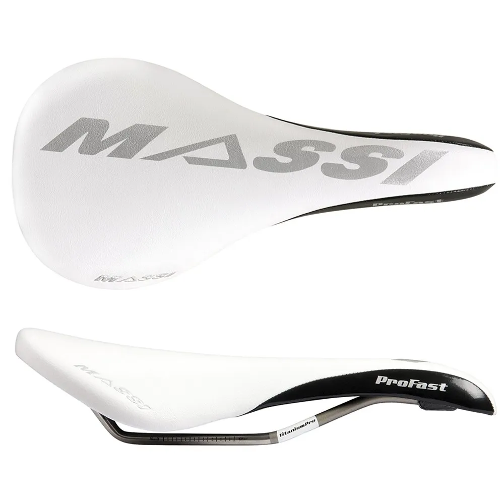 MASSI Profast Carbon/titanium Sykkelsete, White, 136mm