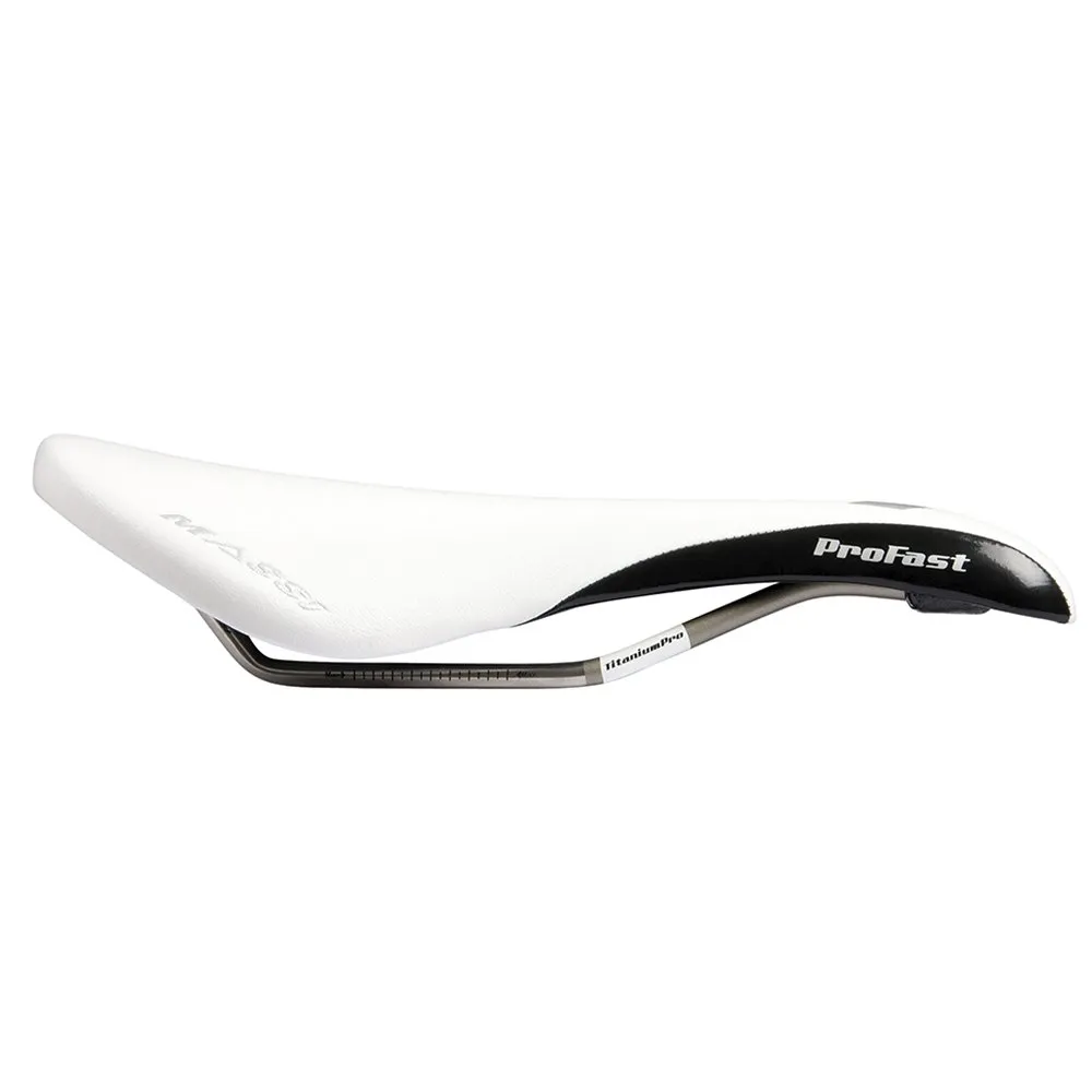MASSI Profast Carbon/titanium Sykkelsete, White, 136mm