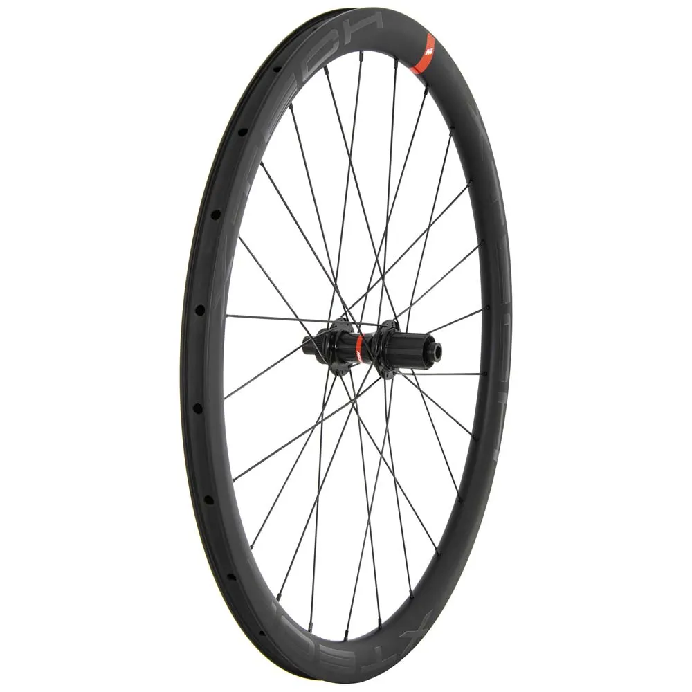 MASSI X-tech Carbon 38 Cl Disc Tubeless Landeveissykkelens Bakhjul, Black, 12 x 142mm, Shimano/Sram HG