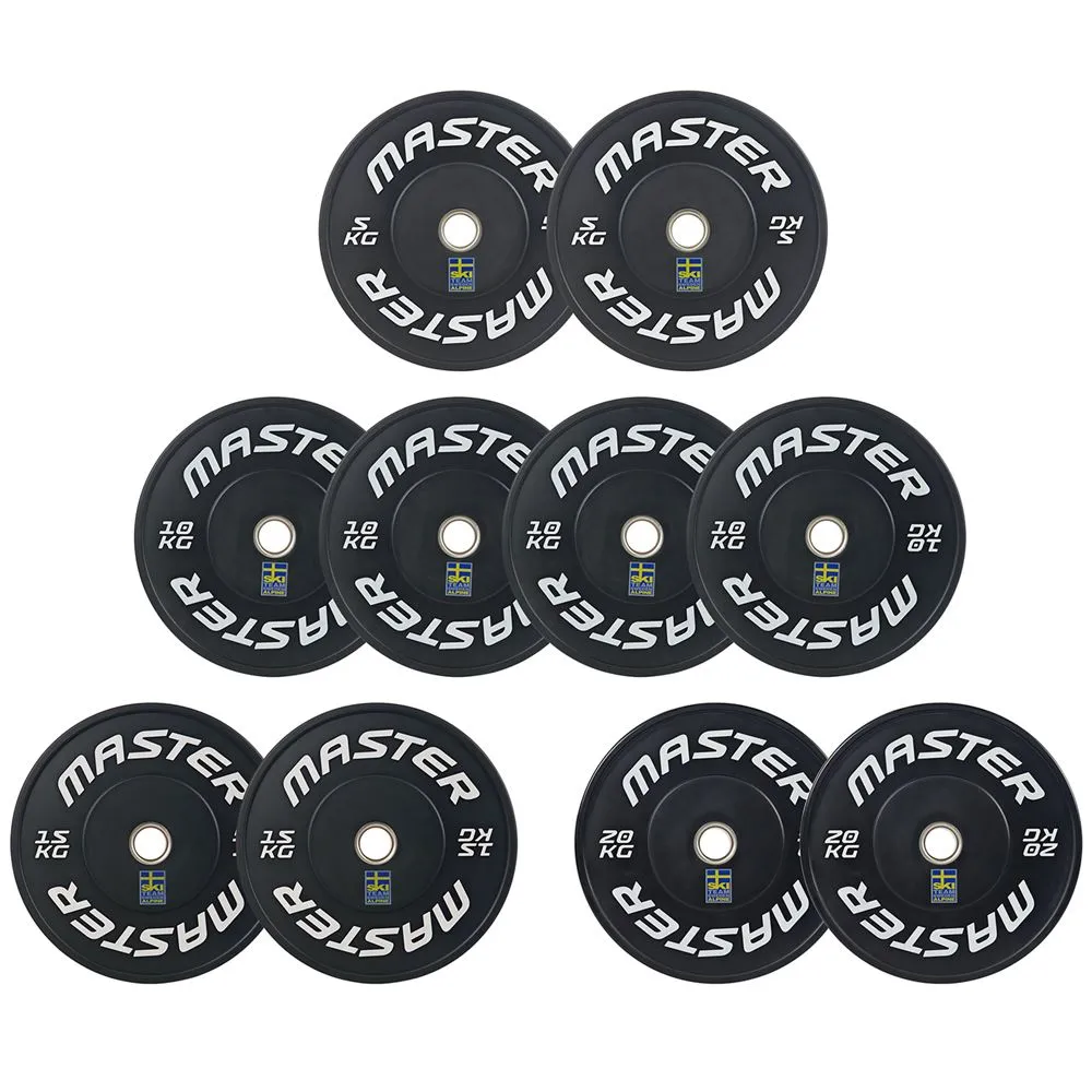 Master Fitness Bumper Set 120 kg SkiTeam, Vektpakke bumper