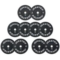 Master Fitness Bumper Set 120 kg SkiTeam, Vektpakke bumper Master Fitness Bumper Set 120 kg SkiTeam, Vektpakke bumper