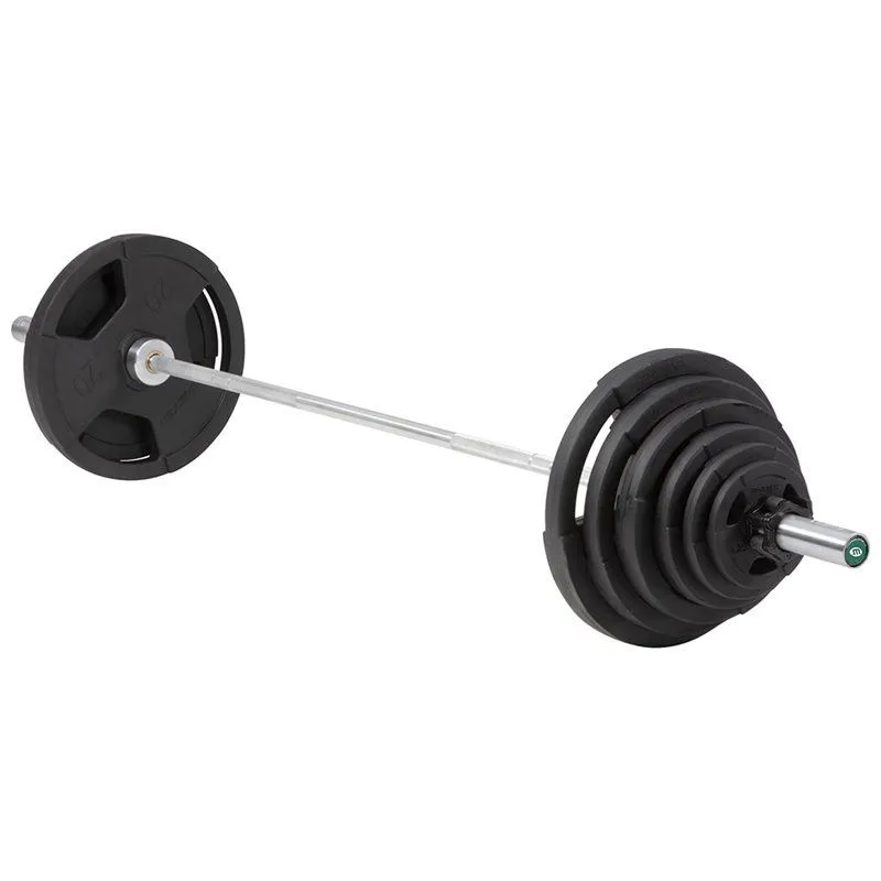 Master Fitness Vektstangsett 135 kg Deluxe, Vektstangsett gummibelagt
