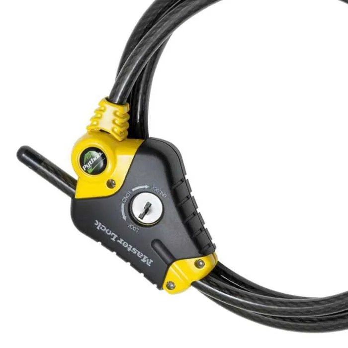 Masterlock 8420eurd Kabellås, Black / yellow, 10 x 4500mm