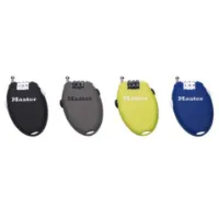 Masterlock Retractable 3 Digit Lock 4 Units Kabellås