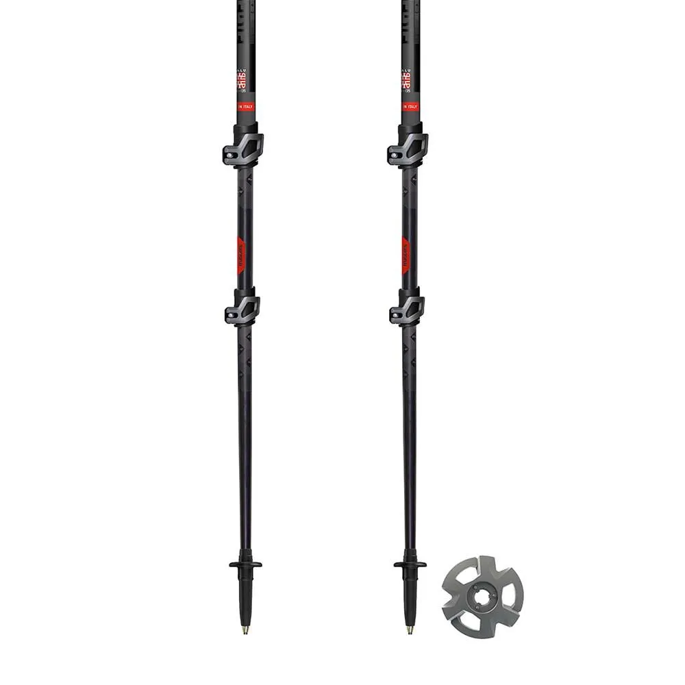 Masters Eiger Calu Spaserstokker, Black / red, 66-135cm Masters Eiger Calu Spaserstokker, Black / red, 66-135cm