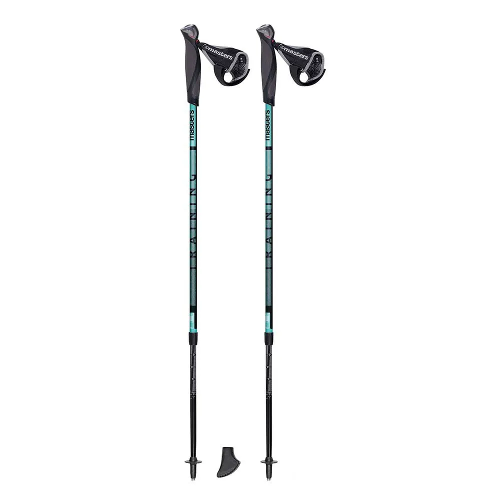 Masters Nordic Walking Spaserstokker, Black / turquoise, 77-135cm