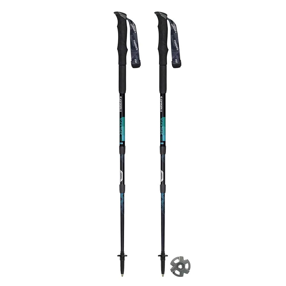 Masters Sherpa Spaserstokker, Black / turquoise, 65-140cm