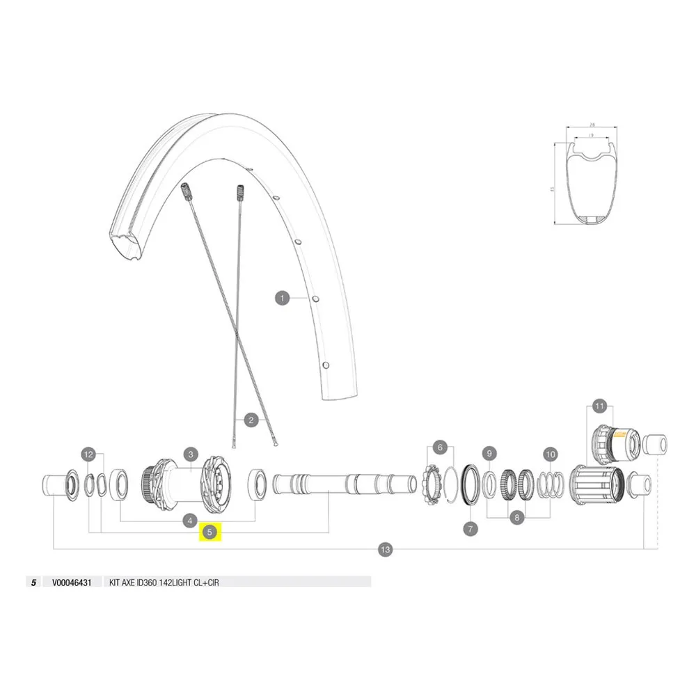 Mavic 142dcl Circlip Navaksel, Silver, One Size