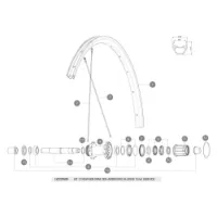 Mavic Aksium Allroad Disc 650b 2018 Venstre Bakhjuls-eiker 12 Enheter