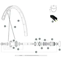 Mavic Allroad Elite Ust Ub 2018 Venstre Bakhjuls-eiker 12 Enheter