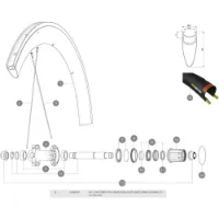 Mavic Comete Pro Carbon Disc Bakre Høyre Eiker 12 Enheter Mavic Comete Pro Carbon Disc Bakre Høyre Eiker 12 Enheter