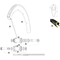 Mavic Comete Pro Carbon Disc Venstre Eiker 12 Enheter