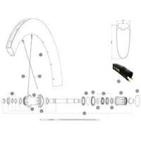 Mavic Comete Pro Carbon Sl C Disc Bakre Høyre Eiker 12 Enheter