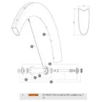 Mavic Comete Pro Carbon Sl Tubular 19 Front Felg