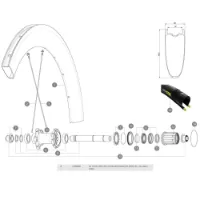 Mavic Comete Pro Carbon Sl Ust Venstre Bakhjuls-eiker 12 Enheter Mavic Comete Pro Carbon Sl Ust Venstre Bakhjuls-eiker 12 Enheter
