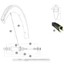 Mavic Comete Pro Carbon Venstre Bakhjuls-eiker 12 Enheter, Black, 301mm